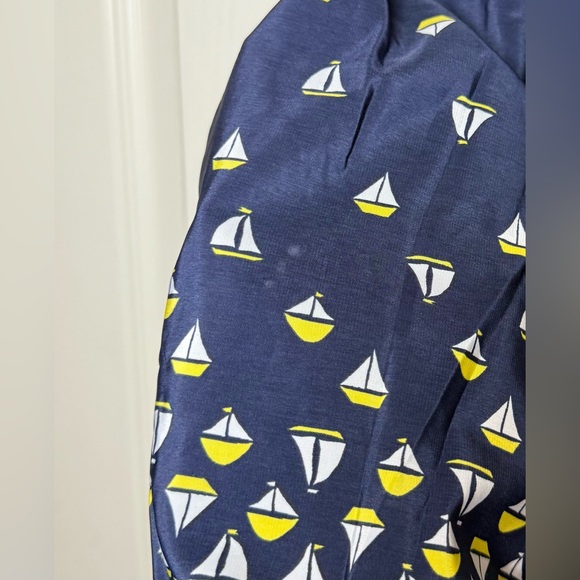 Nautica Blue and Yellow Pleated Sundress Sleeveless Casual - Picture 6 of 6